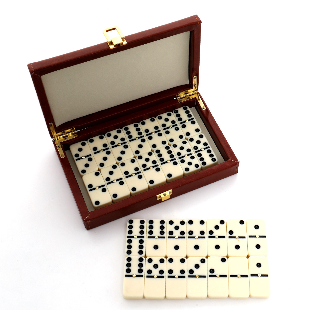 Board Game Family - 28Pcs Resin Domino Set Classic Domino
