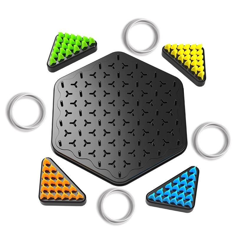 Board Game Sequence - Chain Triangle Chess Rubber Band Game