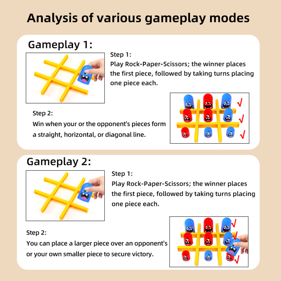 KNYYSECQ Tic Tac Toe Game Crea - Strategy Board Game recension och pris