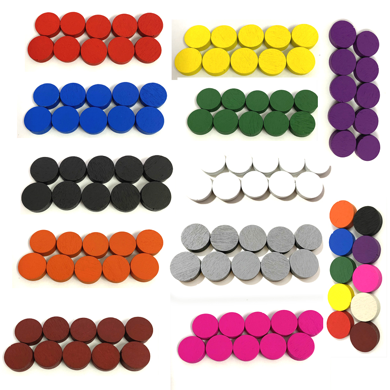 50pieces 15*5MM 11 Colors Wood - Board Game Illustration recension och pris