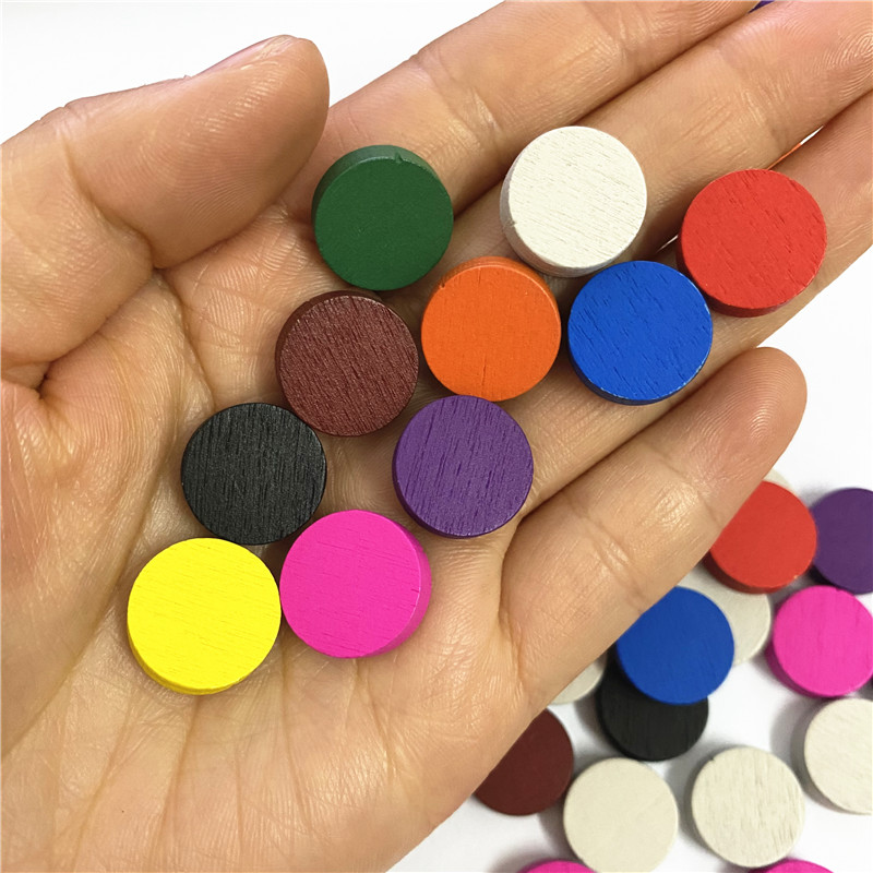 50pieces 15*5MM 11 Colors Wood - Board Game Illustration recension och pris