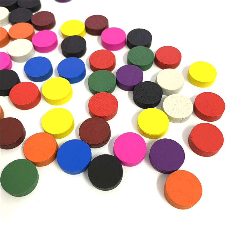 50pieces 15*5MM 11 Colors Wood - Board Game Illustration recension och pris