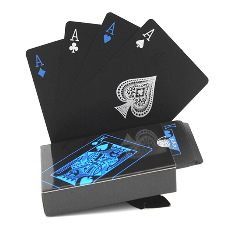 Black Plastic Playing Cards Bl - Board Game Illustration recension och pris