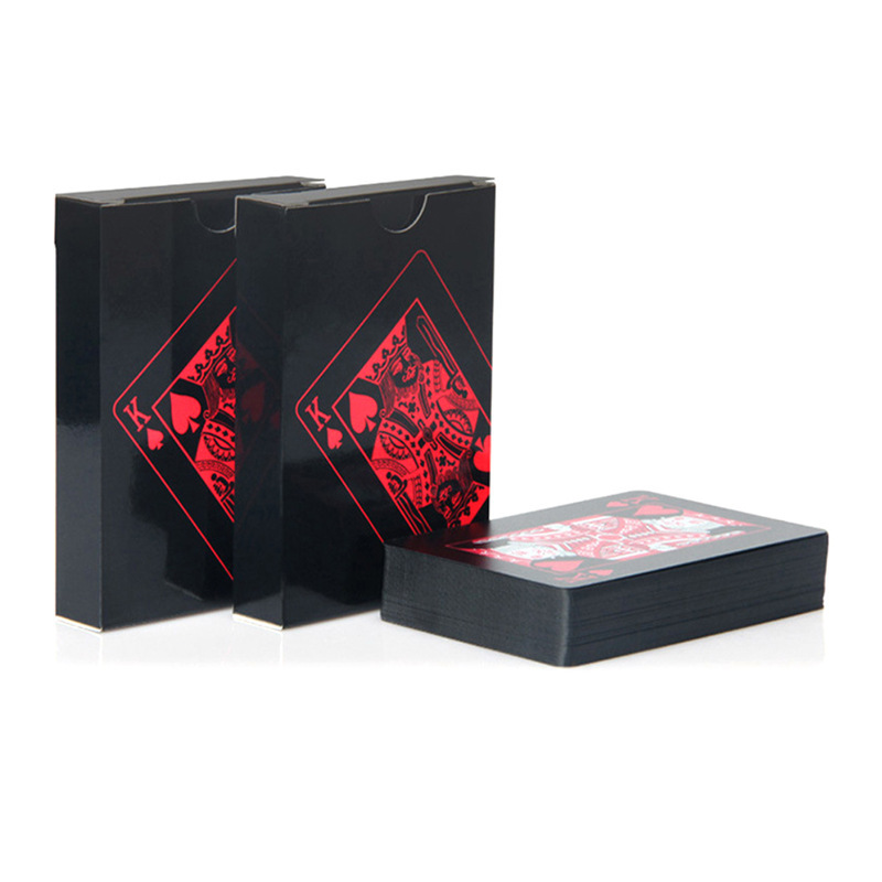 Black Plastic Playing Cards Bl - Board Game Illustration recension och pris