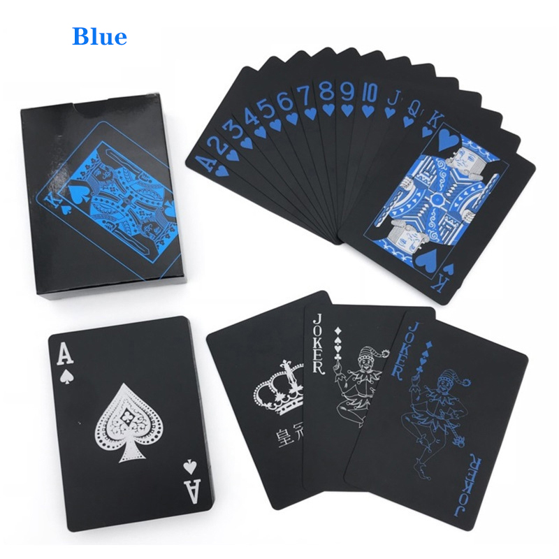 Black Plastic Playing Cards Bl - Board Game Illustration recension och pris