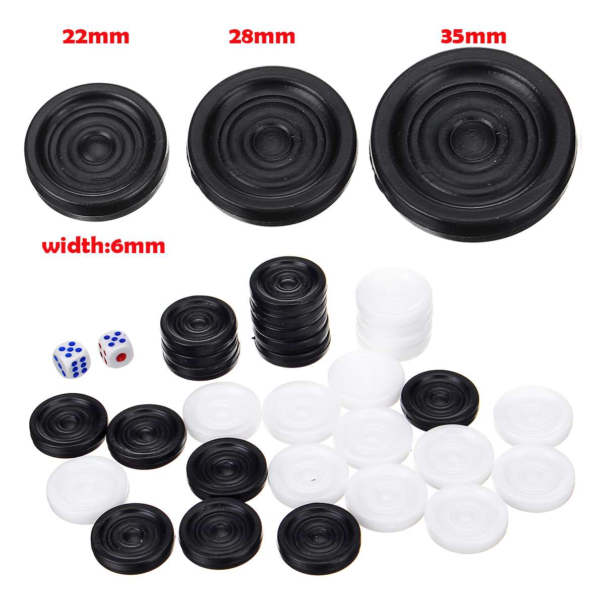 32 PCS Backgammon Chess Piece  - Board Game Quacks recension och pris