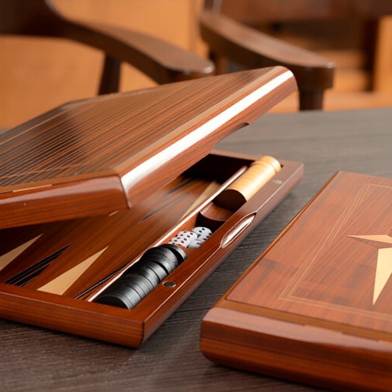 Solid Wood Backgammon 11-19 In - Board Game Quacks recension och pris
