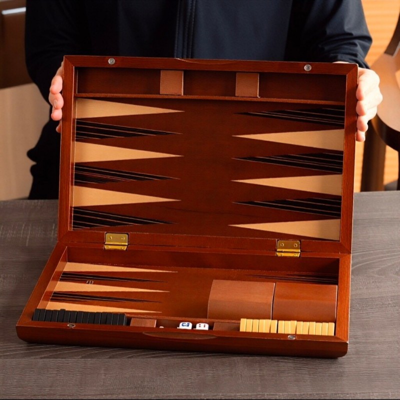 Solid Wood Backgammon 11-19 In - Board Game Quacks recension och pris