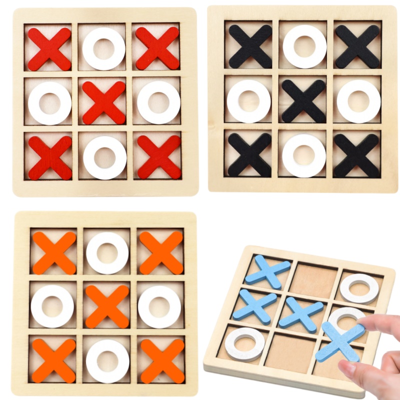 Wooden Tic Tac Toe Board Game  - Board Game Family recension och pris