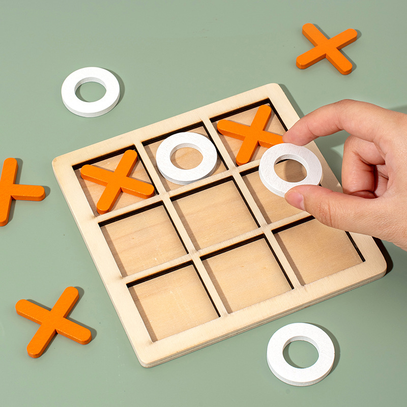 Wooden Tic Tac Toe Board Game  - Board Game Family recension och pris