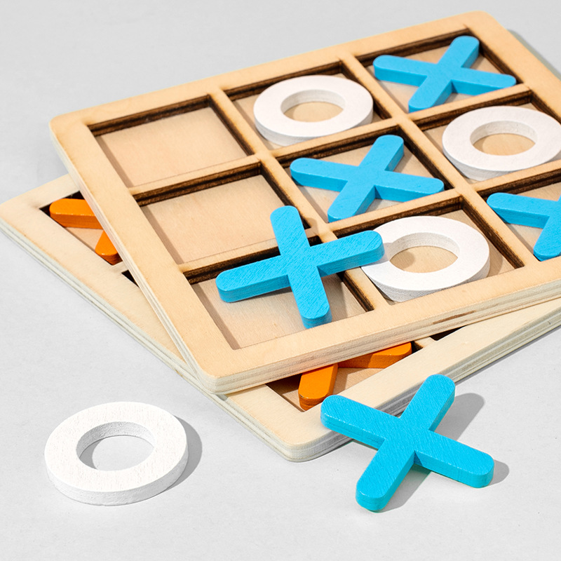 Wooden Tic Tac Toe Board Game  - Board Game Family recension och pris