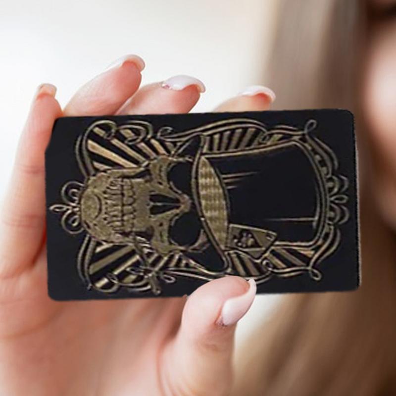 Black Playing Cards Deck Skull - Board Game Illustration recension och pris