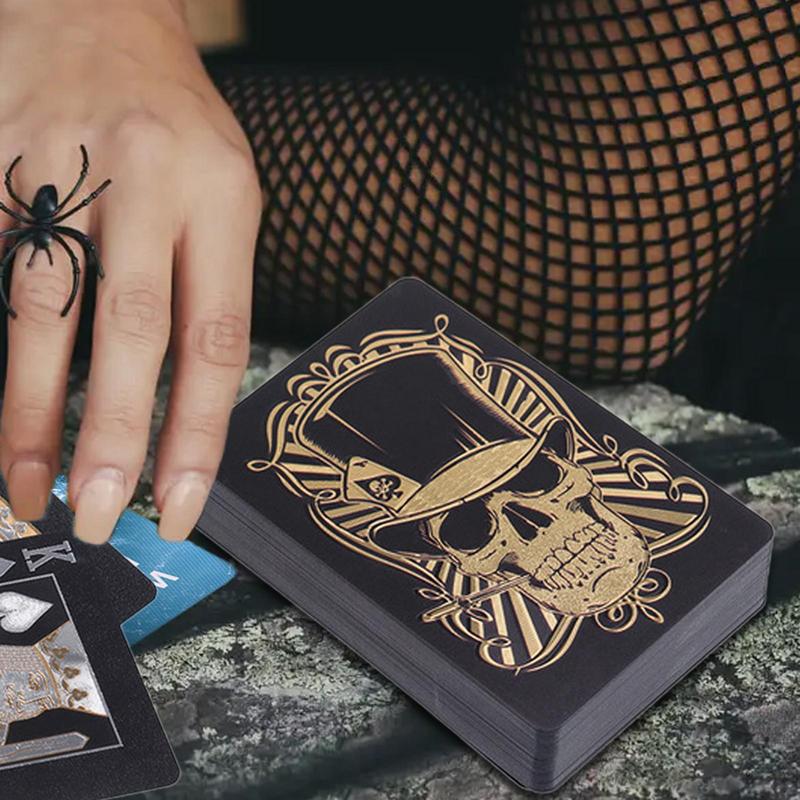 Black Playing Cards Deck Skull - Board Game Illustration recension och pris