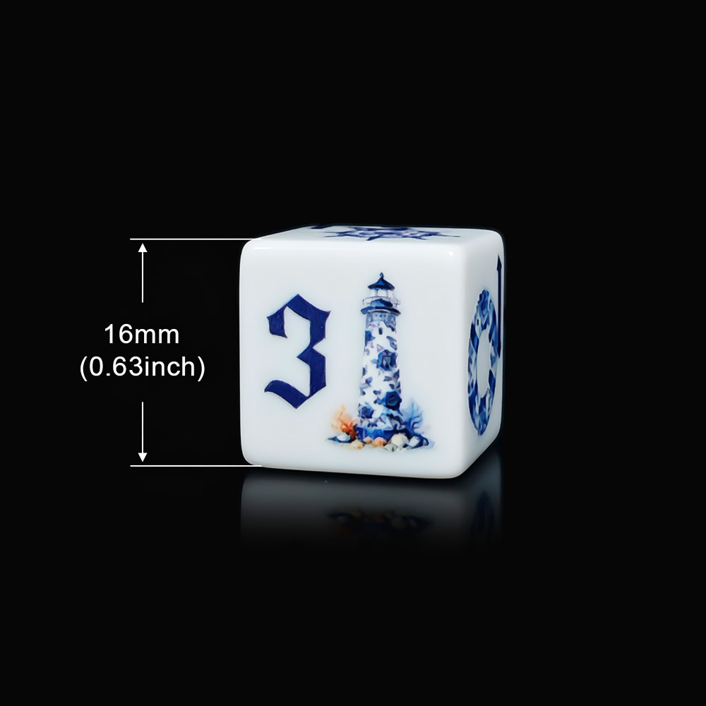12Pcs Blue Nautical 16MM Print - Board Game Live recension och pris