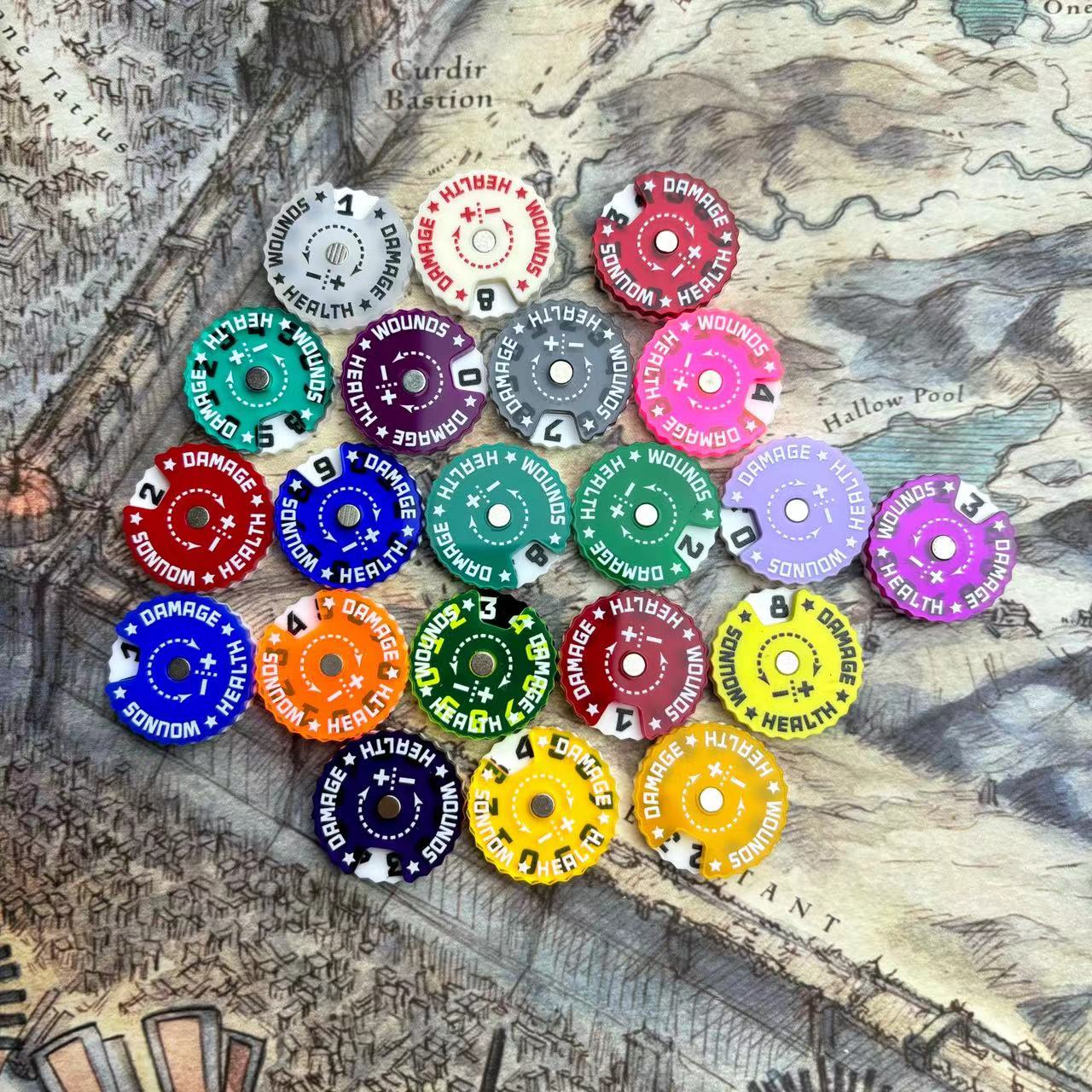 25x25x6mm Wound Tracker Table  - Game Token Counter recension och pris