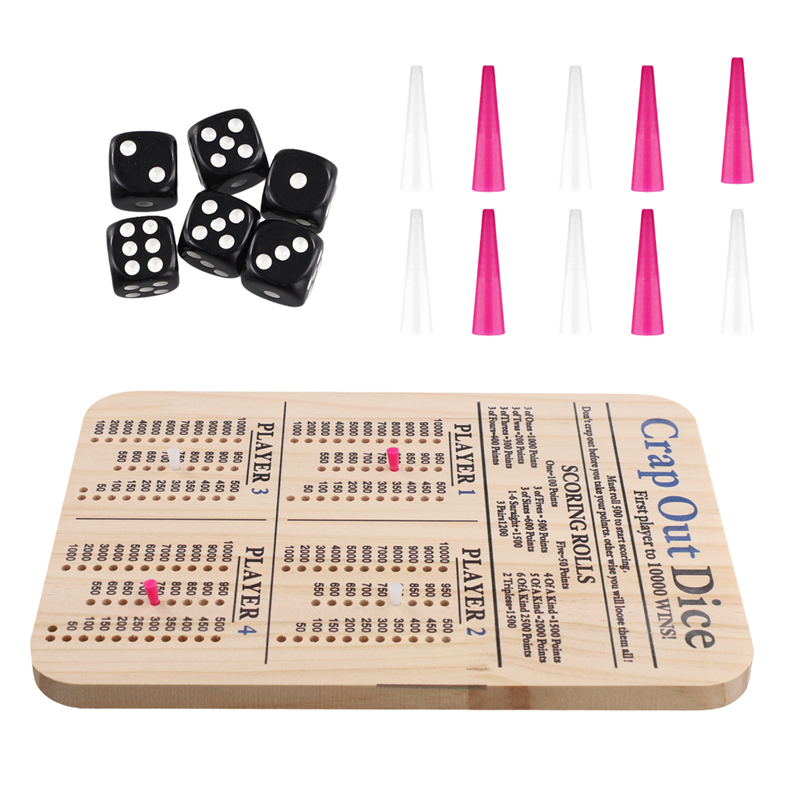 Wooden Crap Out Dice Score Boa - Board Game Family recension och pris